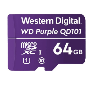 Карта памяти microSD (T-Flash) 64ГБ WD Purple Surveillance MicroSDXC WDD064G1P0A 