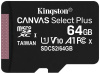 Карта памяти microSD (T-Flash) 64ГБ Kingston UHS-I Canvas Select up to 100MB/s <SDCS2/64GBSP>