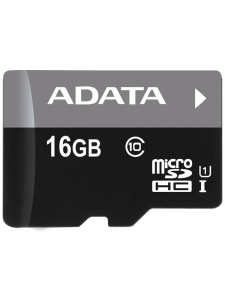 Карта памяти microSD (T-Flash) 16ГБ AData AUSDH16GUICL10-RA1 Ultra speed + adapter
