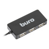Разветвитель BURO Buro BU-HUB4-U2.0-Slim 4порт. черный <BU-HUB4-U2.0-SLIM>
