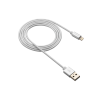 Кабель Canyon CNS-MFIC3PW Charge & Sync MFI braided cable with metalic shell, USB to lightning