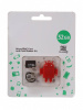 Карта памяти microSD (T-Flash) 32ГБ QUMO CL10 + USB картридер FUNDROID красный 