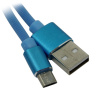Кабель USB 2.0 (A plug - micro B 5P), 1м JETACCESS JA-DC21 синий (USB2.0/microUSB,QC 3.0, 2A)