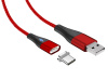 Кабель USB 2.0 (A plug - micro B 5P), 1 м JETACCESS JA-DC29 1м красный(опл.,USB/microUSB,Magnet,QC,3