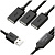 Разветвитель USB Hub 2.0 на 3 порта, 1.2m, гибкий, AM / 3 х AF, черный, GCR-52356